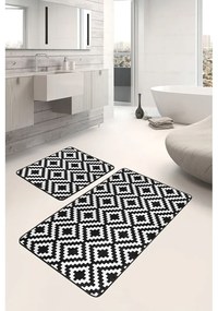 Biele/čierne kúpeľňové predložky v súprave 2 ks 60x100 cm – Mila Home