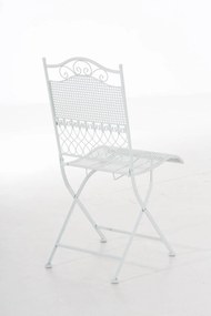 Kovová skladacia stolička Kiran - Biela