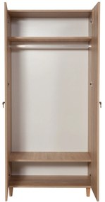 Šatní skříň Stil 90 cm dub sonoma/zelená