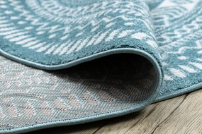 Dywany Łuszczów, Kusový koberec Napkin blue kruh, 200x200 (priemer) kruh, modrá, chodba / predsieň