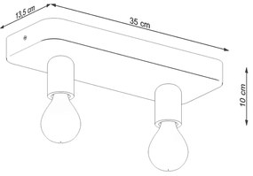 Sollux Lighting Stropné svietidlo TAVO 2