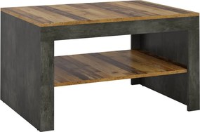 Konferenčný stolík Kassel, vintage optika kovu/dreva