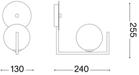 Ideal Lux - LED Nástenná lampa BIRDS 1xG9/3W/230V čierna/zlatá