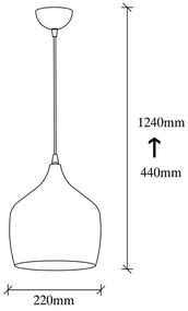 Závesné svietidlo v zlatej farbe s kovovým tienidlom ø 22 cm Dodo – Opviq lights