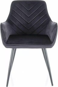 SI Fig Velvet stolička čierna