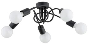 Prisadený luster FARTA 5xE27/60W/230V čierna