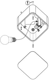 Eglo 99281 - Stropné svietidlo GRIMASOLA 1xE27/28W/230V