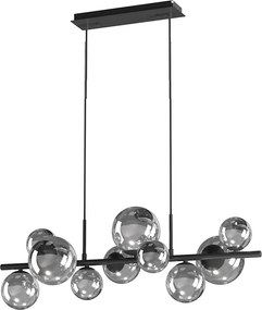 ONLI - Luster na lanku PALOMA 10xG9/3W/230V čierna/dymová