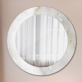 Okrúhle ozdobné zrkadlo Lesklý mramor fi 60 cm