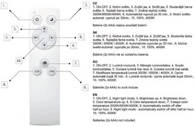 TOP LIGHT Svetlo nástenné-stropné Ocean KM RC, Biela-Chróm
