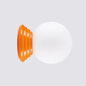 Nástenné svietidlo Zori, 1x biele sklenené tienidlo, or