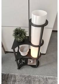 Stojacia lampa s poličkami NOTO 1xE27/40W/230V čierna