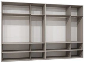 Šatníková skriňa 300 cm Borry 1 (kašmír + strieborná). Akcia -20%. Vlastná spoľahlivá doprava až k Vám domov. 1125798