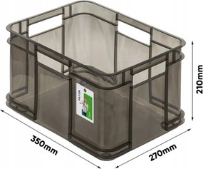 Keeeper Úložný box pre domácnosť aj dielňu, BRUNO M, 16L, 35 x 27 x 21 cm, dymový