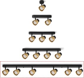Brilagi - Bodové svietidlo NUGGET 6xGU10/30W/230V čierna/zlatá