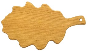 AMADEA Drevená doštička v tvare dubového listu, masívne drevo, 27x15,5 cm