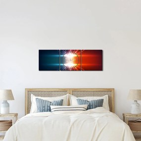 Abstraktný obraz aktívneho náboja (s hodinami) (90x30 cm)