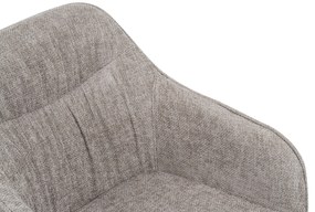 Noela Otočná jedálenská stolička látková LOREN sivá