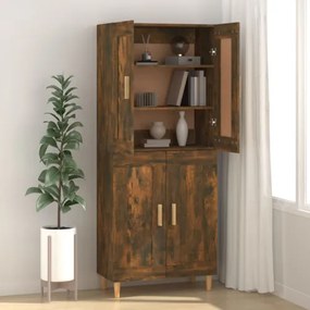 vidaXL Komoda dymový dub 69,5x34x90 cm spracované drevo-