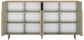 Komoda Amilio 200 cm - eukalyptus / dub baltic dune / dub prírodný