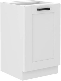 Dolná kuchynská skrinka Lucid 50 ZL 1F BB (korpus: biela + front: mdf biela). Akcia -6%. Vlastná spoľahlivá doprava až k Vám domov. 1134634