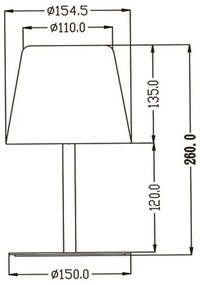 Lucide 13815/02/99 - LED RGBW Stmievateľná stolná lampa RIO LED/1,8W/3,7V čierna