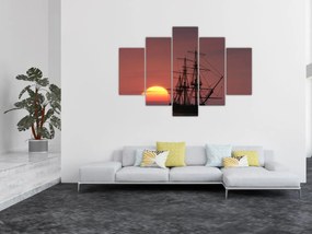 Obraz - Stredoveká loď (150x105 cm)