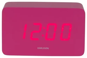Karlsson 5983BP dizajnové LED hodiny s budíkomružové, 10 cm