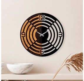 Nástenné hodiny pr. 56 cm 1xAA drevo/kov