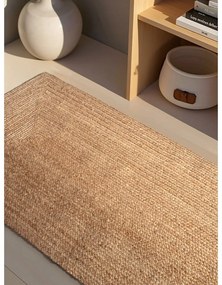 Obojstranný/ručne tkaný jutový behúň v prírodnej farbe 80x200 cm Sharmila Natural Brown – Hanse Home