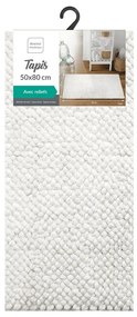 Biela kúpeľňová predložka 50x80 cm Yanis – douceur d'intérieur