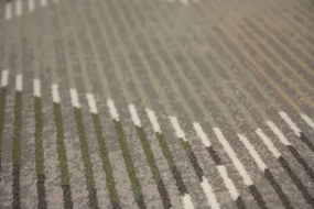 Koberec Ballata Elian Shale geometrický, sivý / zelený