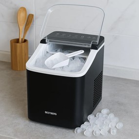 Výrobník ľadu BestBerg BBCM-11 / 150 W / 12 kg/24 hod. / čierna
