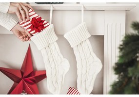 SJ4-008Z Party Deco Pletená vianočná ponožka 15,5x34 cm