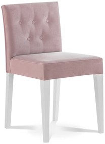 Detská čalúnená stolička Quadrat - ružová/biela