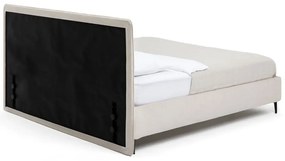 Béžová čalúnená dvojlôžková posteľ s roštom 160x200 cm Noira Slim – Bonami Selection