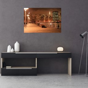 Obraz - Nočné mesto (90x60 cm)