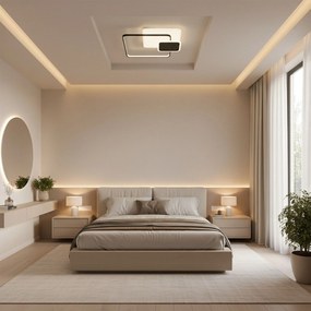 Toolight Toolight, LED stropné svietidlo + diaľkové ovládanie, APP1712-C, čierna matná, OSW-04041