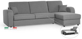 Rohová sedacia súprava na každodenné spanie LIVORNO s rozkladom, sivá (penelope 22), 140
