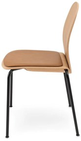 Koňakovohnedé/v prírodnej farbe stohovateľné jedálenské stoličky v súprave 2 ks v dekore duba Book – Gazzda