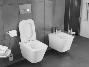 Mexen Teo, závesná WC misa 510x345x340 mm, Rimless Tornádo, biela lesklá, 3385XX00T