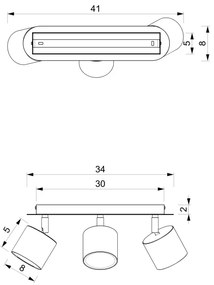 Bodové svietidlo DIXIE 3xGX53/11W/230V ružová