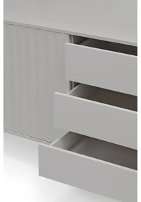 Sivá nízka komoda 211x80 cm Sierra – Teulat