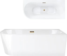 Rohová vaňa Corsan Intero 150 x 74 Pravostranná montáž Korok Zlato