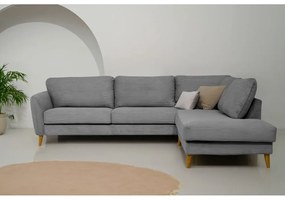 Tmavosivá menčestrová rohová pohovka (pravý roh) Paris – Scandic