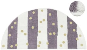 Koberec LIMA M044A krémový / fialový / zlatý polkruh