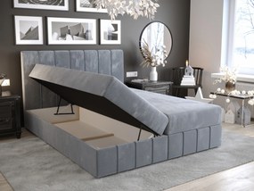 Manželská posteľ Boxspring 140 cm Barack (svetlomodrá) (s matracom a úložným priestorom). Vlastná spoľahlivá doprava až k Vám domov. 1046381