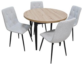 Jedálenská zostava1+4 Matylda artisan/čierna