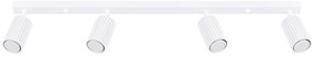 Bodové svietidlo Karbon, 4x biele kovové tienidlo, (možnosť polohovania)