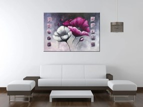 Gario Ručne maľovaný obraz Namaľované maky Rozmery: 120 x 80 cm